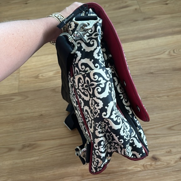 Petunia Pickle Bottom Boxy Backpack Diaper Bag in Frolicking in Fez Messenger - Picture 15 of 16